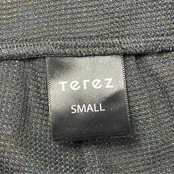 TEREZ multicolor metallic pleated high waist lightweight stretch pants, size S - Picture 2 of 13